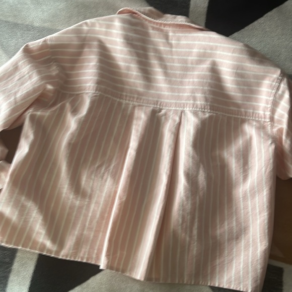 Oversized Signature Oxford Crop Shirt - Dusty Rose - Picture 7 of 7